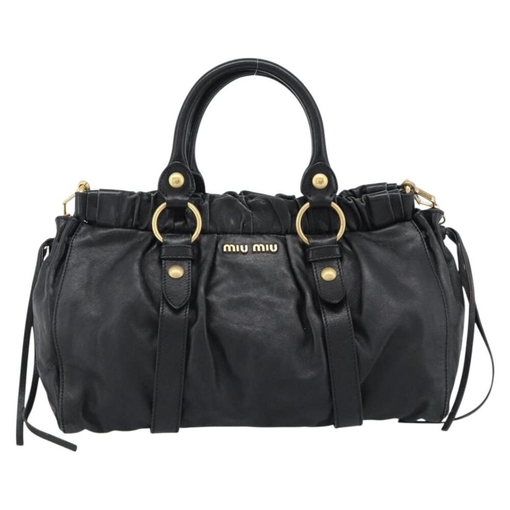 Miu Miu Matelasse Handbag Black